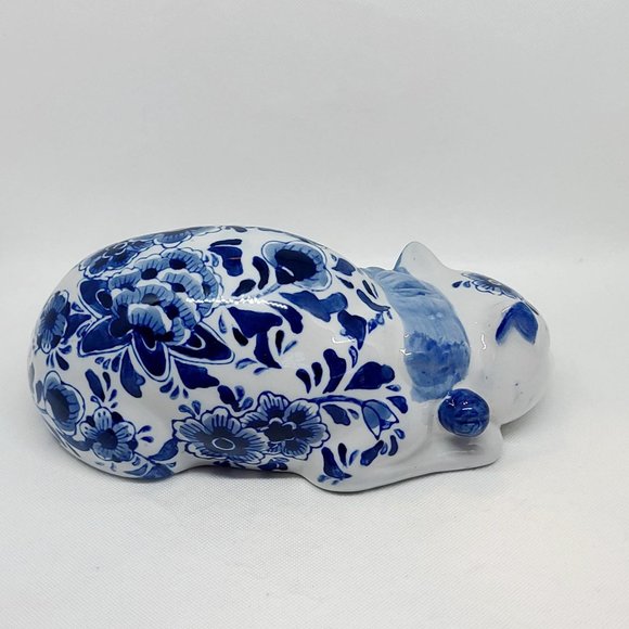 Large Vintage Chinoiserie Sleeping Cat - Picture 4 of 8